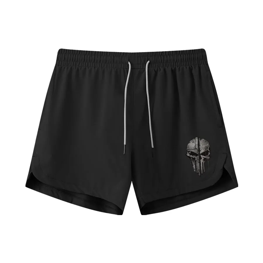 Spartan Skull Graphic Shorts