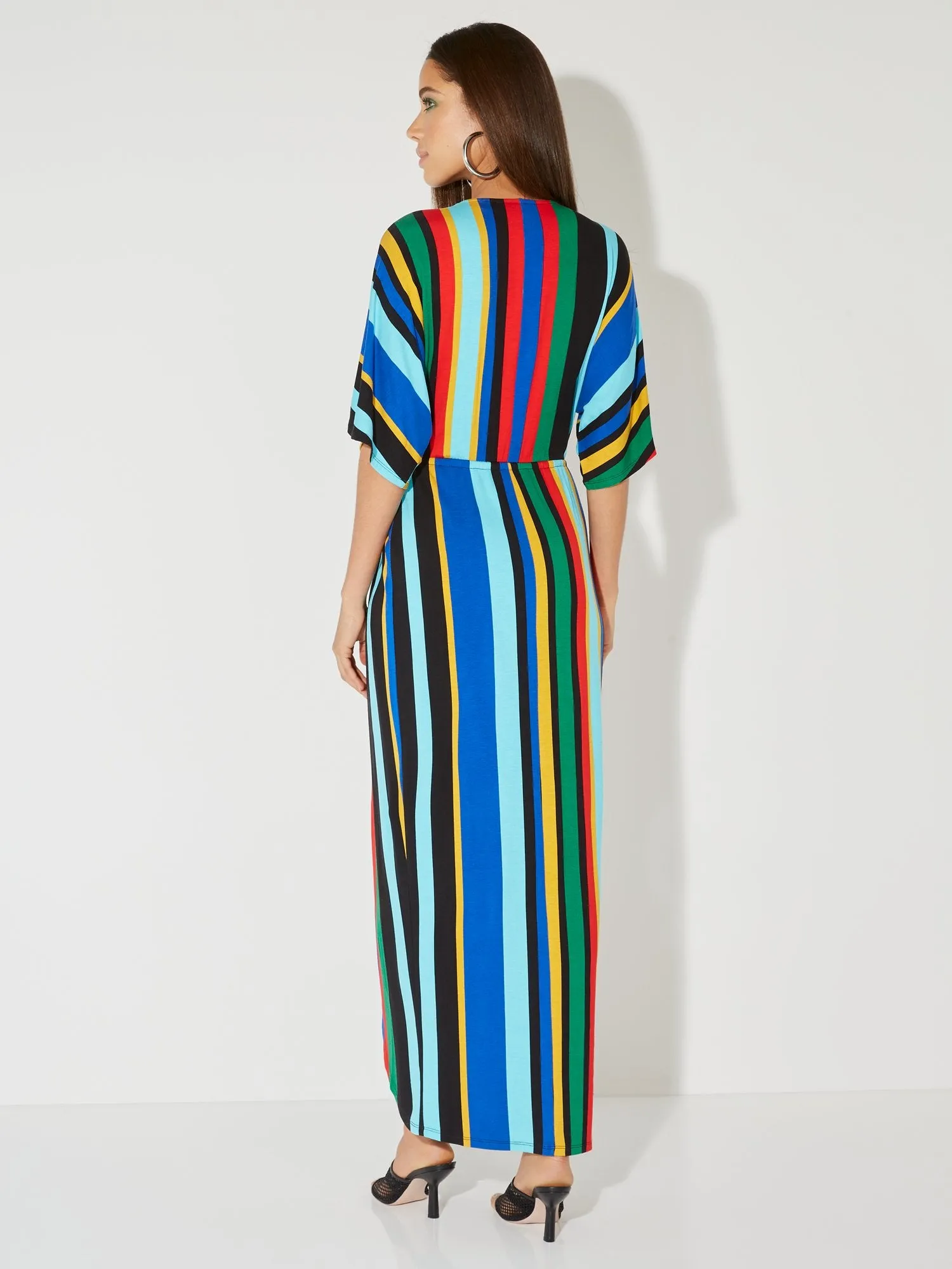 Striped Kimono Maxi Dress - NY&C Style System