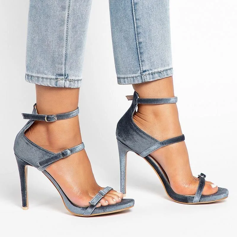 Summer Buckle Strap High Heels Sandals