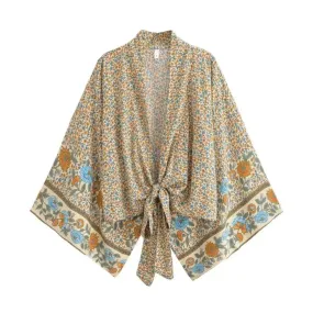 Sunlit Meadows Floral Kimono