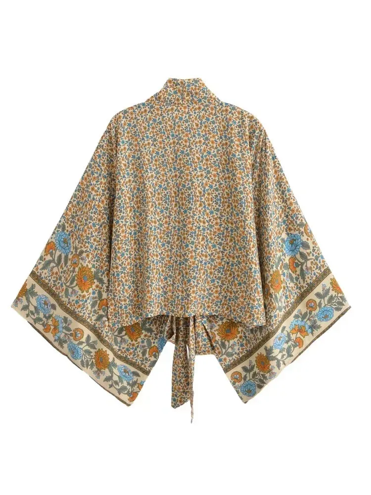 Sunlit Meadows Floral Kimono