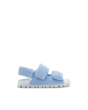 Terry Cloth Doublestrap Sandals