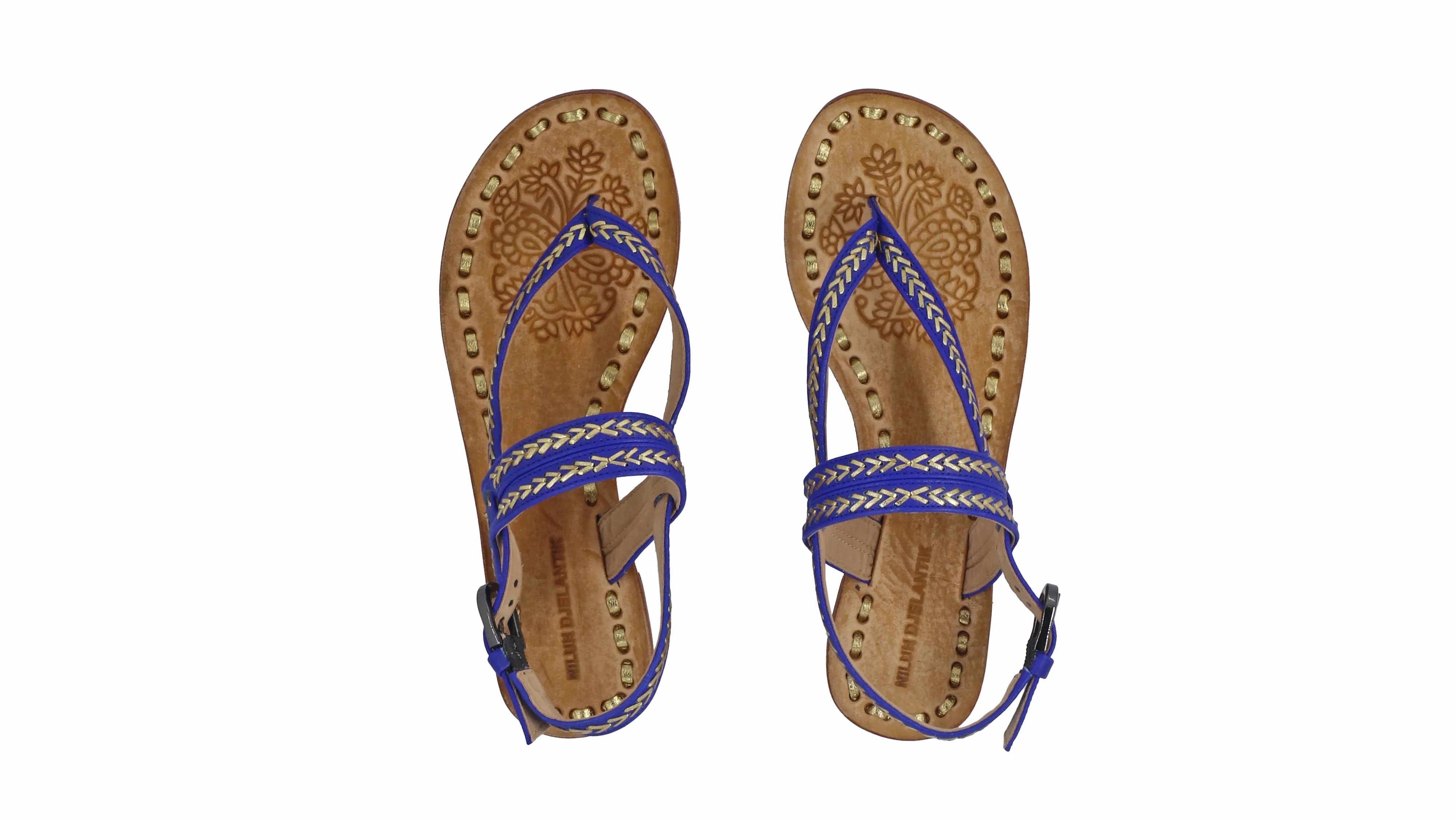 Timika 20mm Flat - Royal Blue & Gold