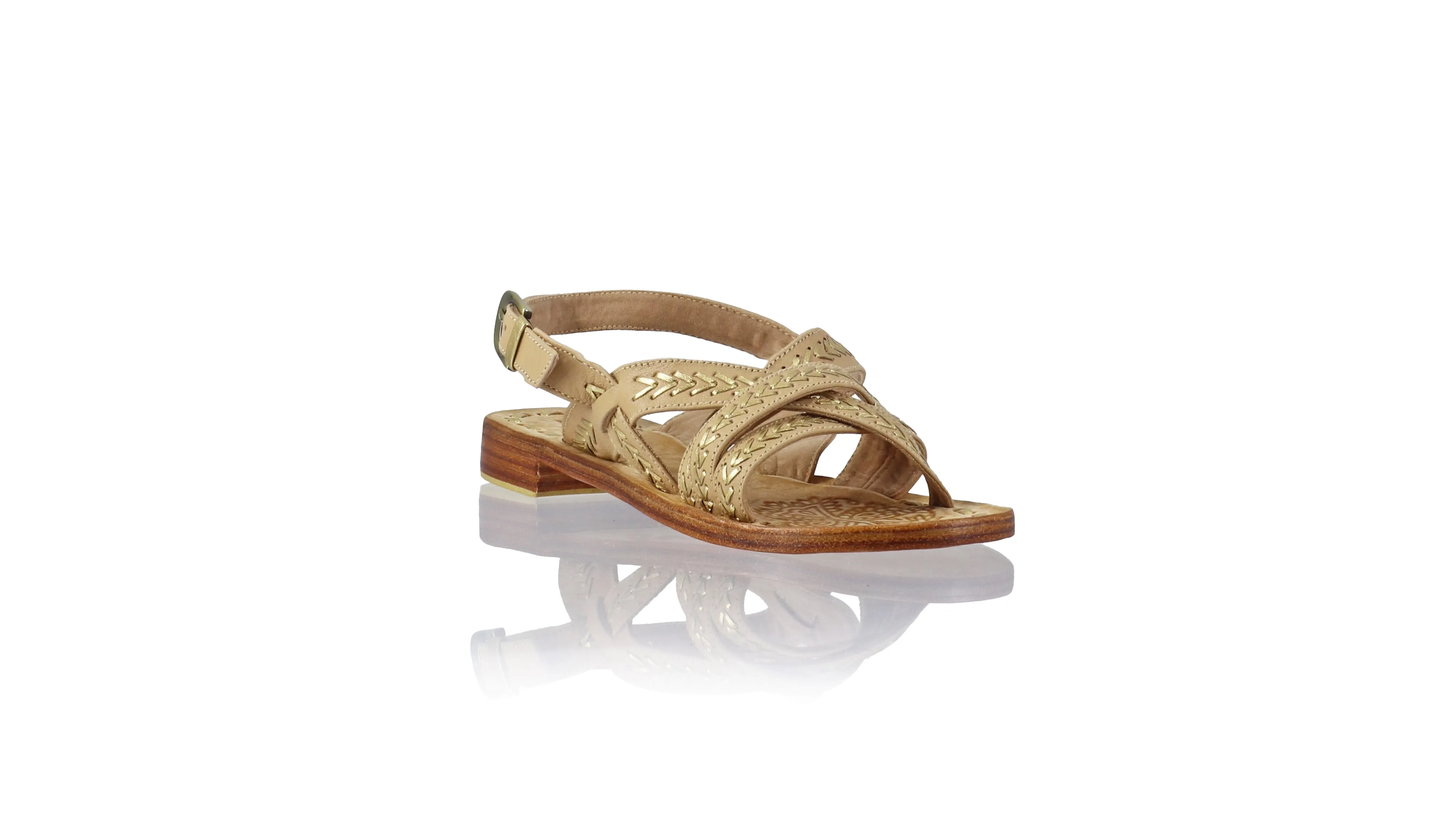 Tiwi 20mm Flat - Nude & Gold