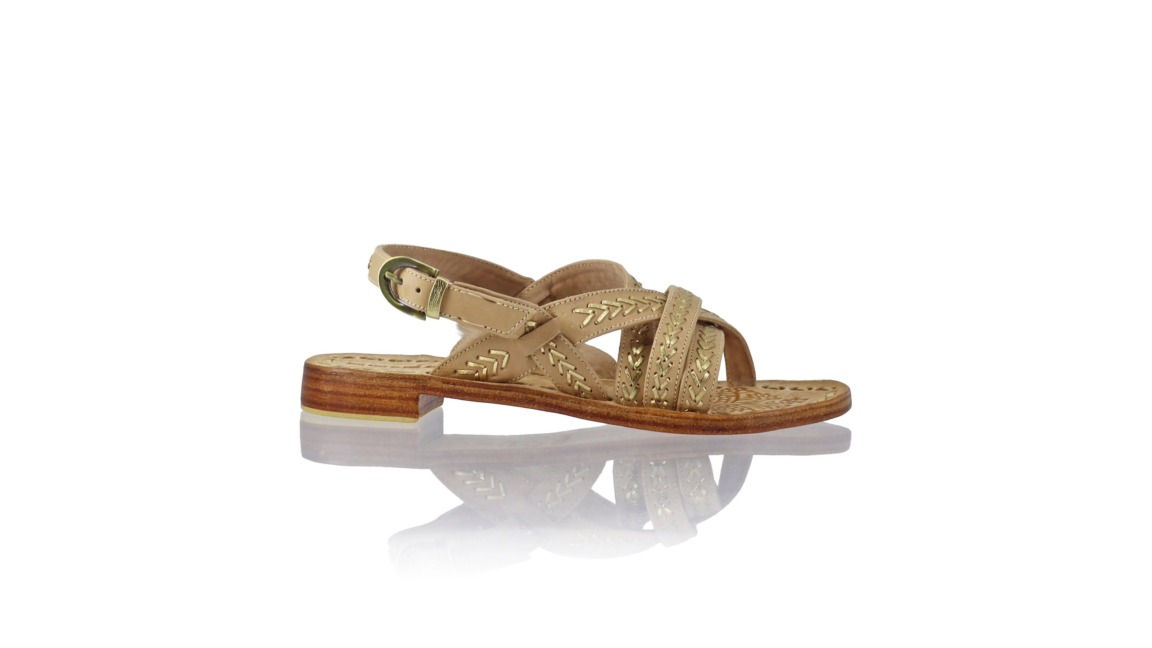 Tiwi 20mm Flat - Nude & Gold