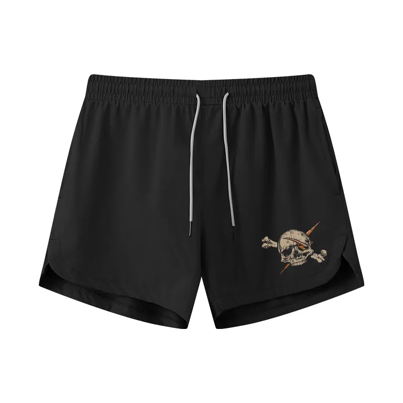 Unstoppable Skull Graphic Shorts