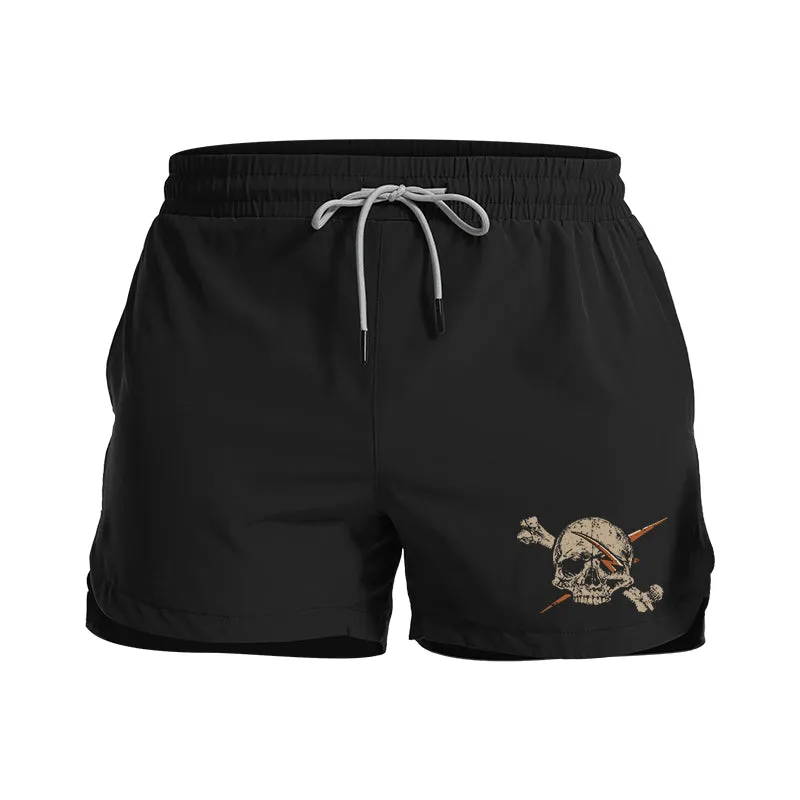 Unstoppable Skull Graphic Shorts