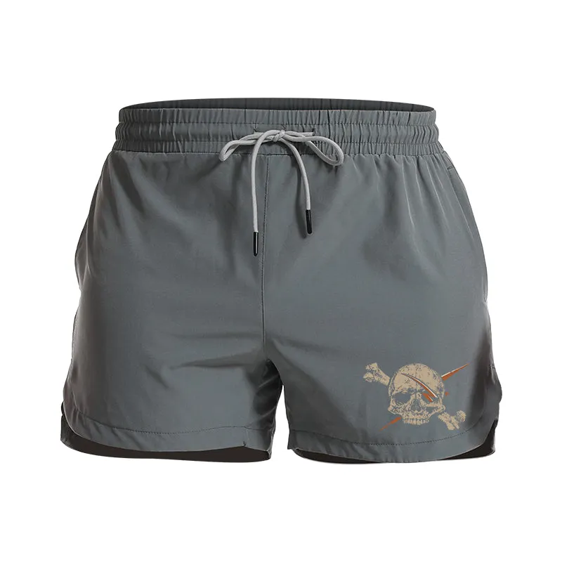 Unstoppable Skull Graphic Shorts