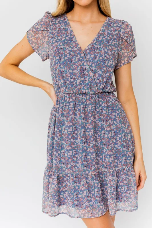 Verona Blossom V-Neck Floral Dress