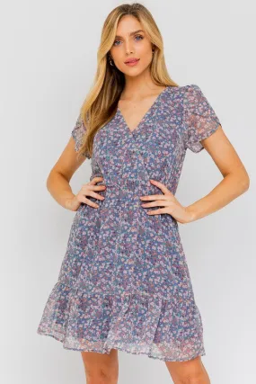 Verona Blossom V-Neck Floral Dress