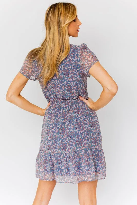 Verona Blossom V-Neck Floral Dress