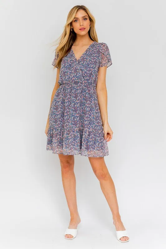 Verona Blossom V-Neck Floral Dress