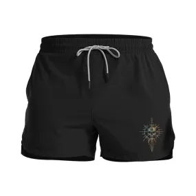 Viking Skull Graphic Shorts