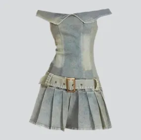 Women's strapless  denim dress